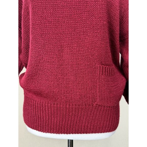 Tumbleweeds Women's Sweater Pullover 3/4 Sleeves 1 pocket Dk Red Sz L Classic - Picture 3 of 15